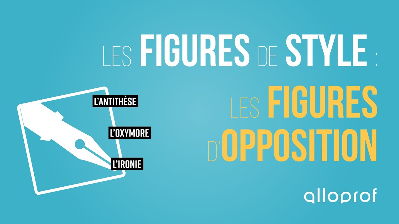 Les figures de style : les figures d'opposition