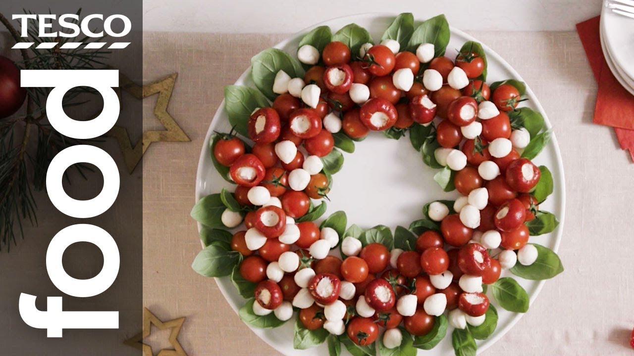 How to make a Christmas Caprese wreath
