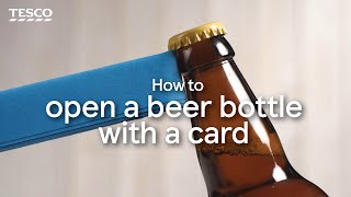 How to open a beer bottle with card